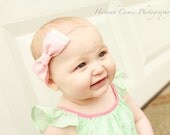 NEW Large Boutique Bows - The Alice Collection - Handmade 1 1/2" Wide Striped Grosgain Bow on CHOICE of Skinny Elastic - CUSTOM - Nautical
