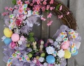 Easter Wreath, Spring Wreath, Easter Bunny, Egg Wreath