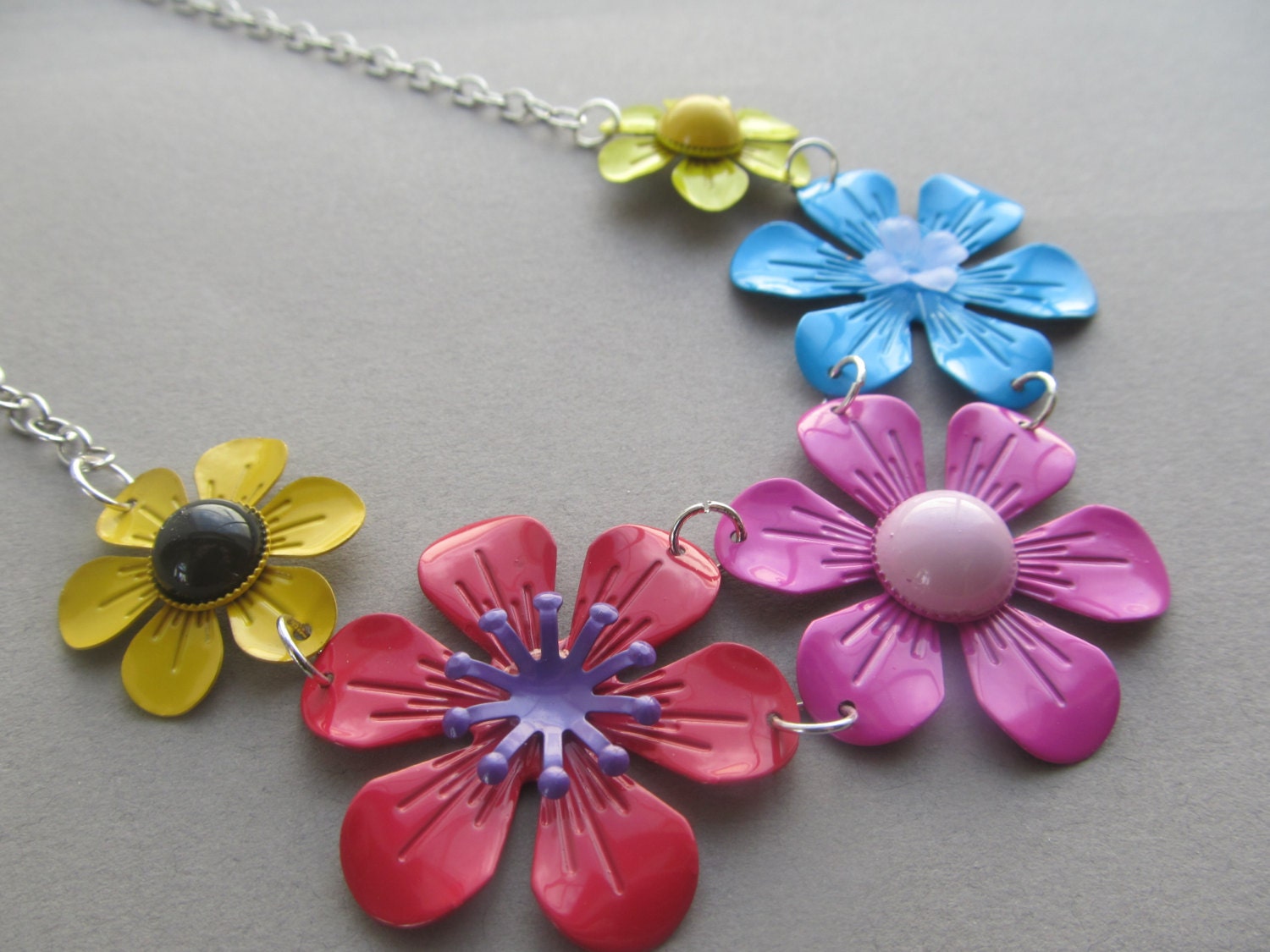Summer Flower Bib Necklace