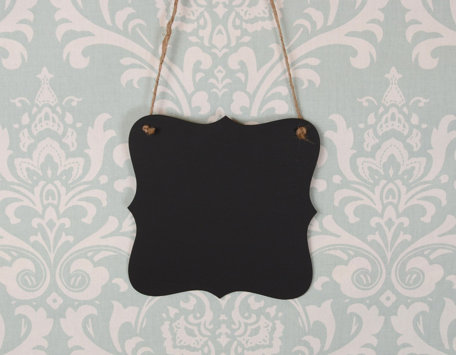 Hanging Chalk Board Wedding Sign with Twine- 2 Sided- Ready to Ship