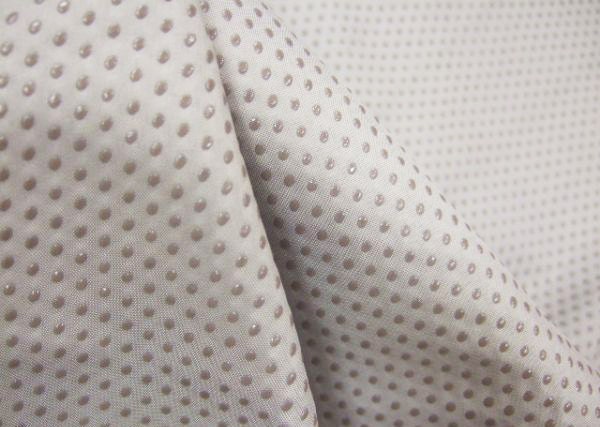 White anti-slip fabric, vinyl dots, fat quarter, wide, thin