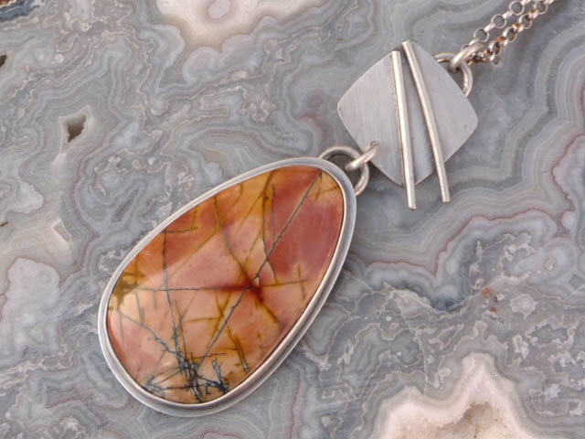Cherry Creek Jasper Sterling Silver Necklace