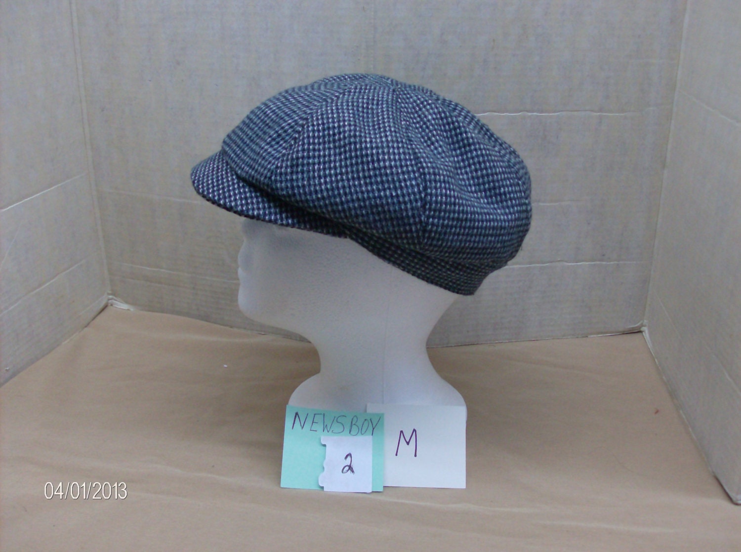 NEWSBOY Cap of Recycled or New Wool Made hat