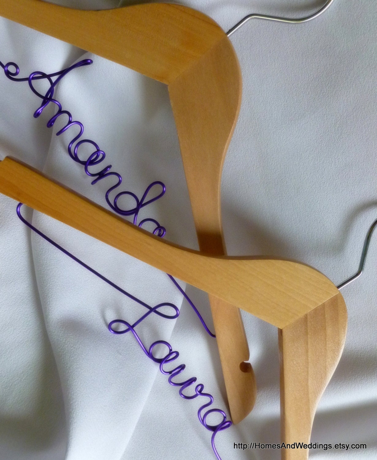 Bridesmaid Dress Hangers, Wedding Attendant Gifts, Custom Colors, Red, Purple, Pink, Silver, Gold, Black, More, 6pk