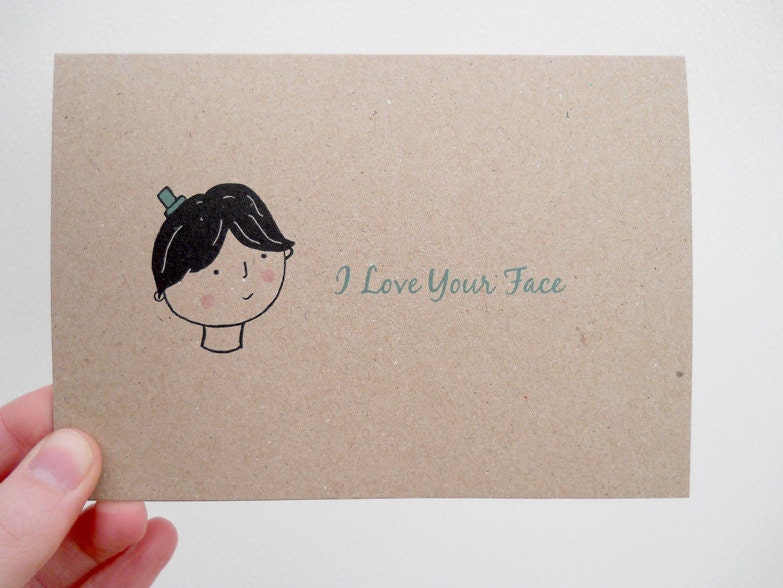 I Love Your Face Card (Boy)