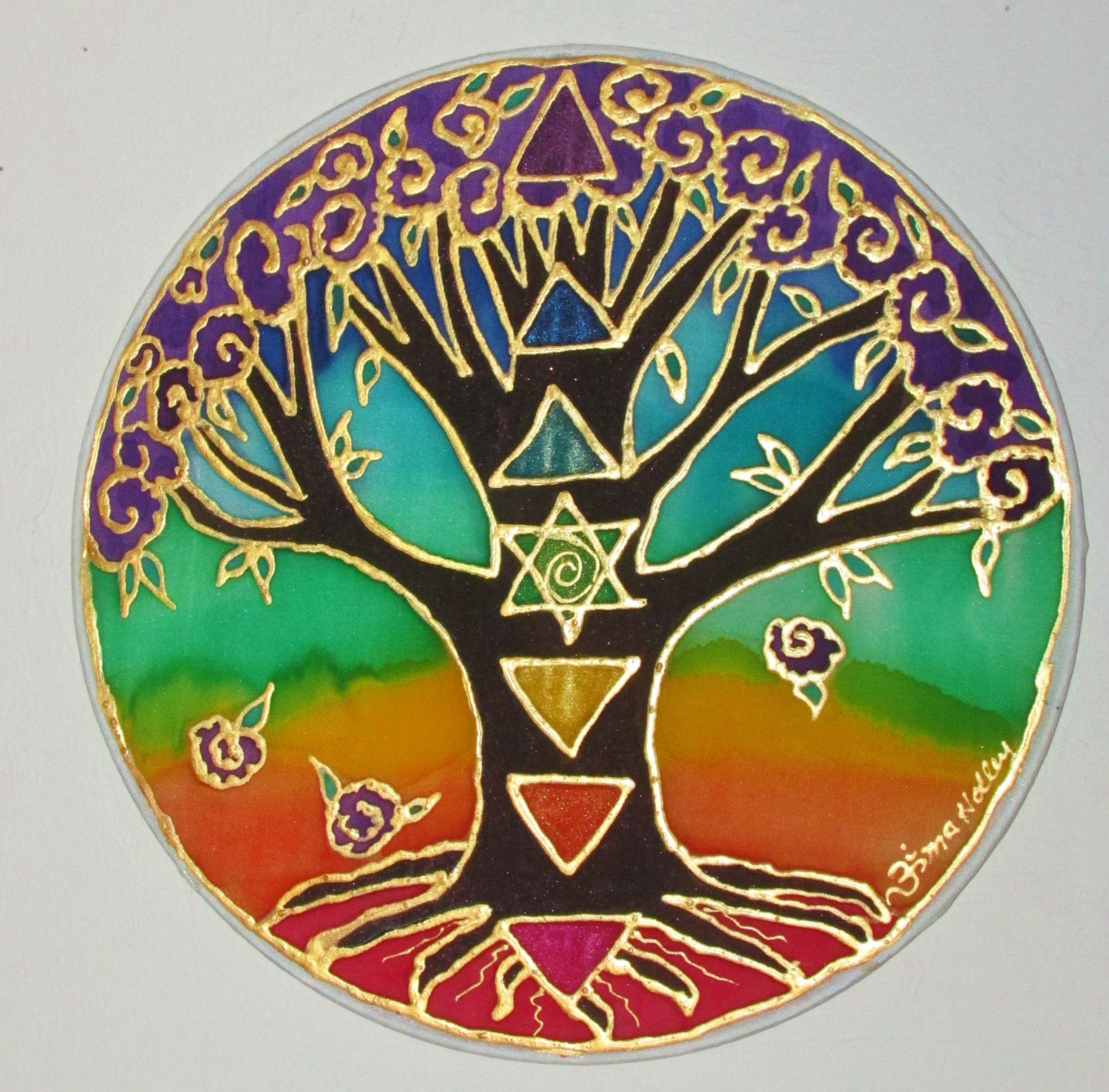 Tree of Life mandala Tree of Well Being by HeavenOnEarthSilks