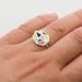 POLIEDRA multicolor sterling silver and polymer clay ring