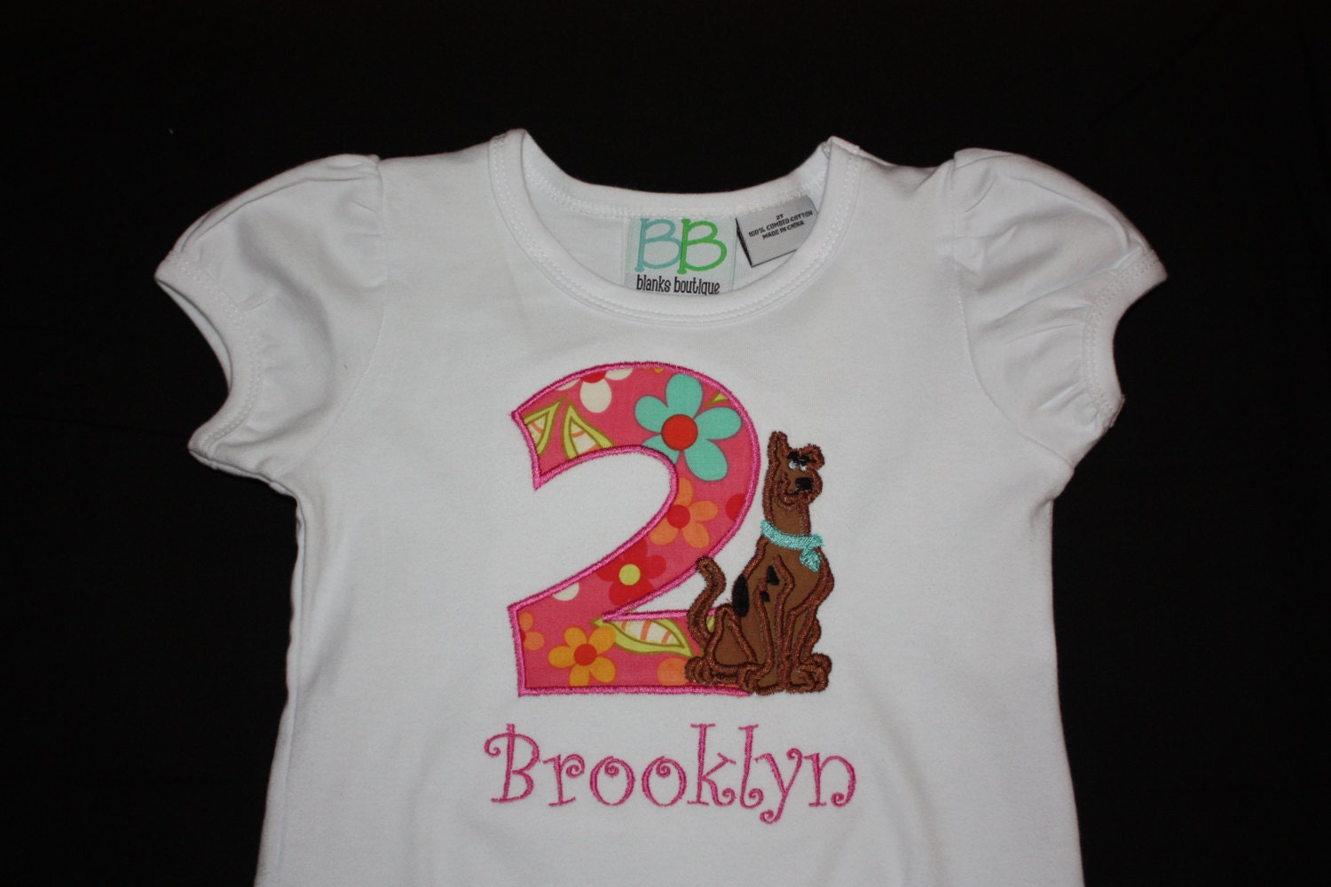Personalized Scooby Doo Birthday Onesie or Tshirt