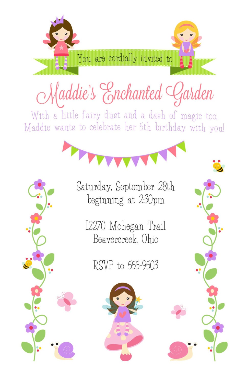Enchanted Fairy Garden Invitation