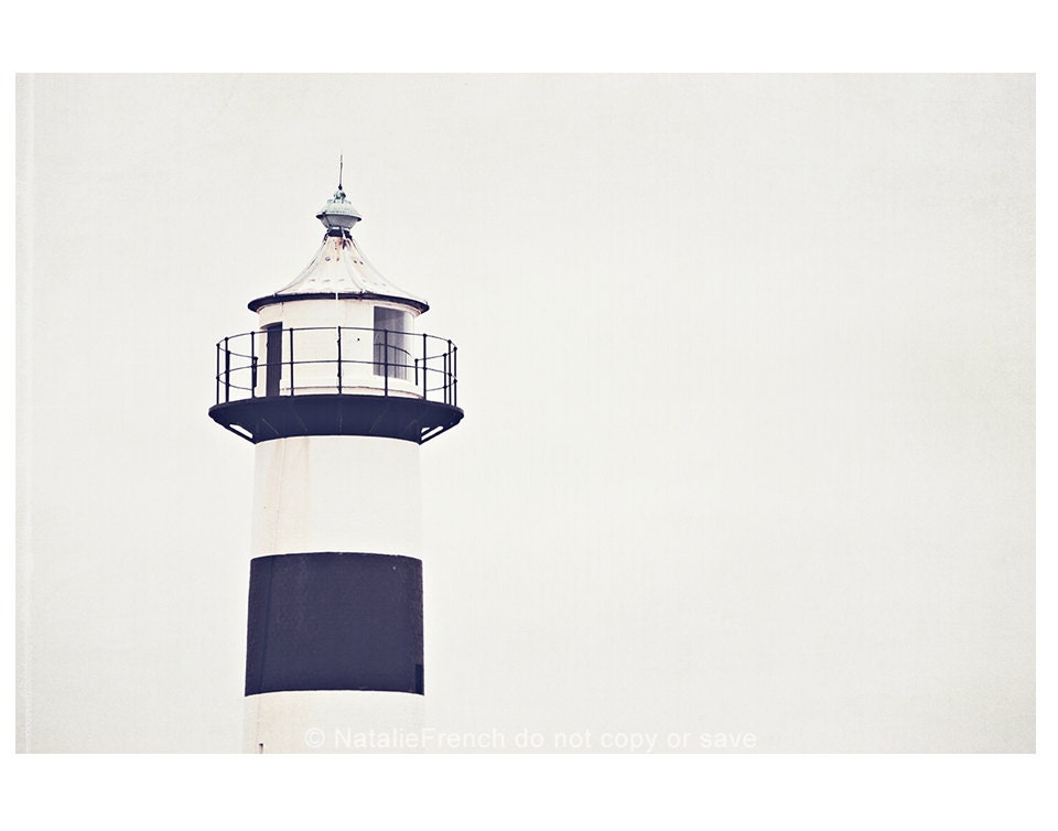 Lighthouse, Navy, White, Nautical, 10x8" Fine art photography