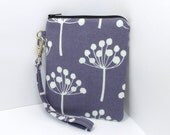 Wristlet Purse iPhone Clutch iPod Case Cell Phone Pouch Padded Florine Gray