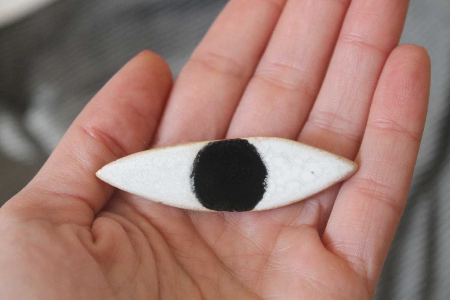 Eye Brooch - Evil Eye Protection - Ceramic Eye
