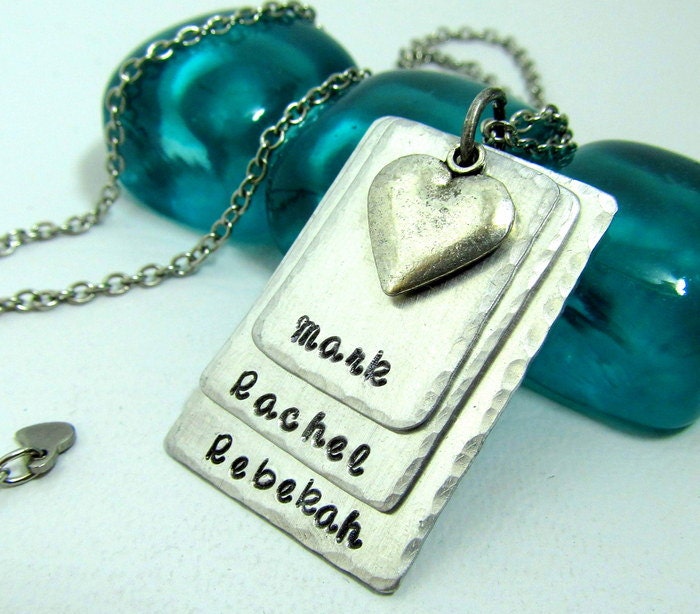Personalized Mom Necklace - Hand Stamped Jewelry - Layered Mother's Necklace - Personalized Necklace - Gift for Mom