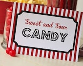 INSTANT DOWNLOAD Printable Movie Party Table Signs- Popcorn, Candy, Soda Concession Stand Il_170x135