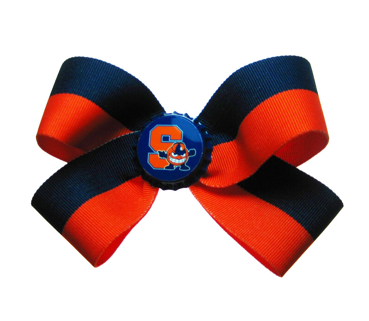 Large Syracuse Orangemen Striped Hair Bow