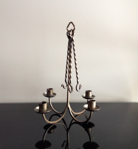 Mid Century Metal Hanging Candelabra by Modernismus on Etsy
