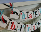 Mustache Birthday Party Banner-Moustache Party Decorations- Unisex Birthday Garland- Adult or Kids Birthday Banner- You Pick the Colors