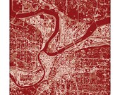 Kansas City MO Cityscape / Missouri Grad Gift Wall Art Poster / Graphic City Map Art Print / 8x10 Dorm Decor / Choose your color