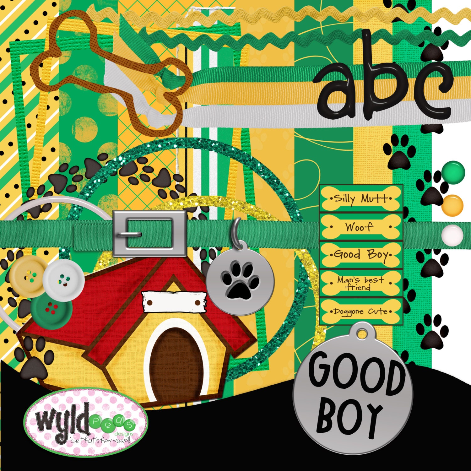 Pluto Digital Scrapbooking Kit "Good Boy" kit