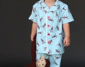 Lazy Day Pajamas PDF Sewing Pattern Boys Girls Toddlers Sizes 18m 2T 3T 4T 5 6 7 8