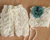 Vintage Inpsire Lace Shorts & Bonnet
