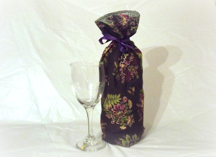 Bottle Bag, Wine bottle gift bag, Gift Bag, liquor, alcohol, gift bag, re-usable gift bag, reversible
