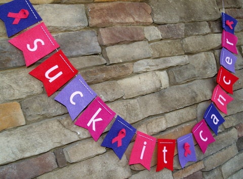 Suck It Cancer Felt Bunting Banner Garland Il_170x135