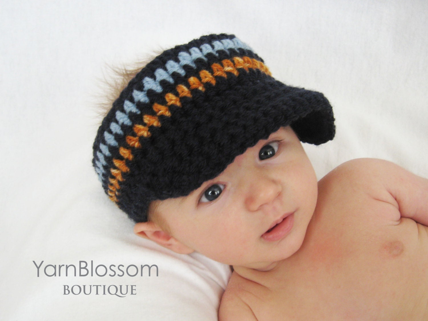CROCHET PATTERN Golf Visor (4 sizes included from newborn-age 10) Instant Download