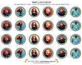 Disney's Brave-Merida- Cupcake Toppers - Stickers - Tags: Digital pdf File YOU PRINT -1.5 Inch Circles Il_170x135