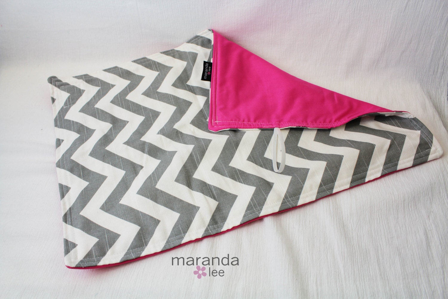Changing Pad  Gray  Chevron and Hot Pink by maranda lee - Custom Made to Order - Padded Baby Shower Gift Diaper Bag Accessories