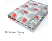 Family passport holder PDF Sewing Pattern, for 2 two passports, for 4 four passports, DIY sewing tutorial family passport organizer wallet
