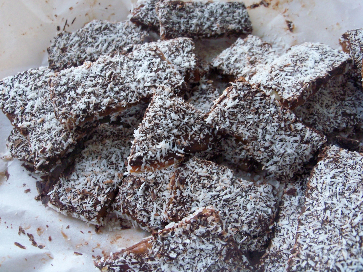 Coconut Macadamia Toffee with Dark Chocolate