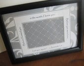 Ultrasound Frame - 5x7 Black - Gender Neutral - Elegant Grey and White - Swirls and Diamonds