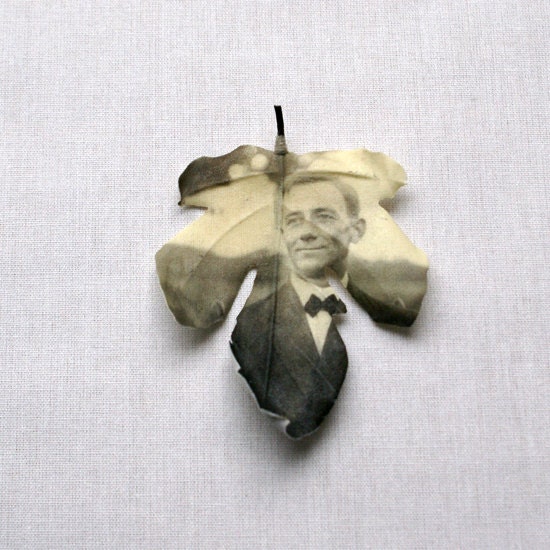 Personalized Hazel leaf with your picture