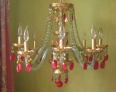Chandelier, Aqua, Berry and Reverse Gold Leaf, Gypsy Royalty