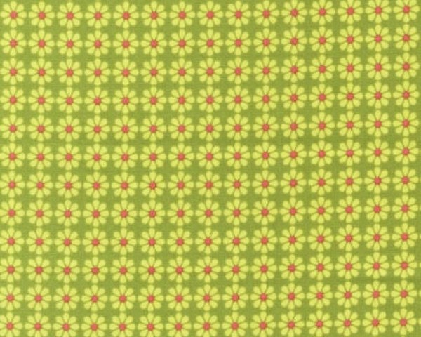 Chick Chick - Lime Small Flowers (organic) by Nancy Mims from Robert Kaufman - 1 yard