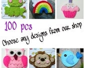 100pcs - Choose Any Designs from our shop - combo set - made to order