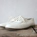 Vintage White Oxford Lace-Up Loafers, Size 6