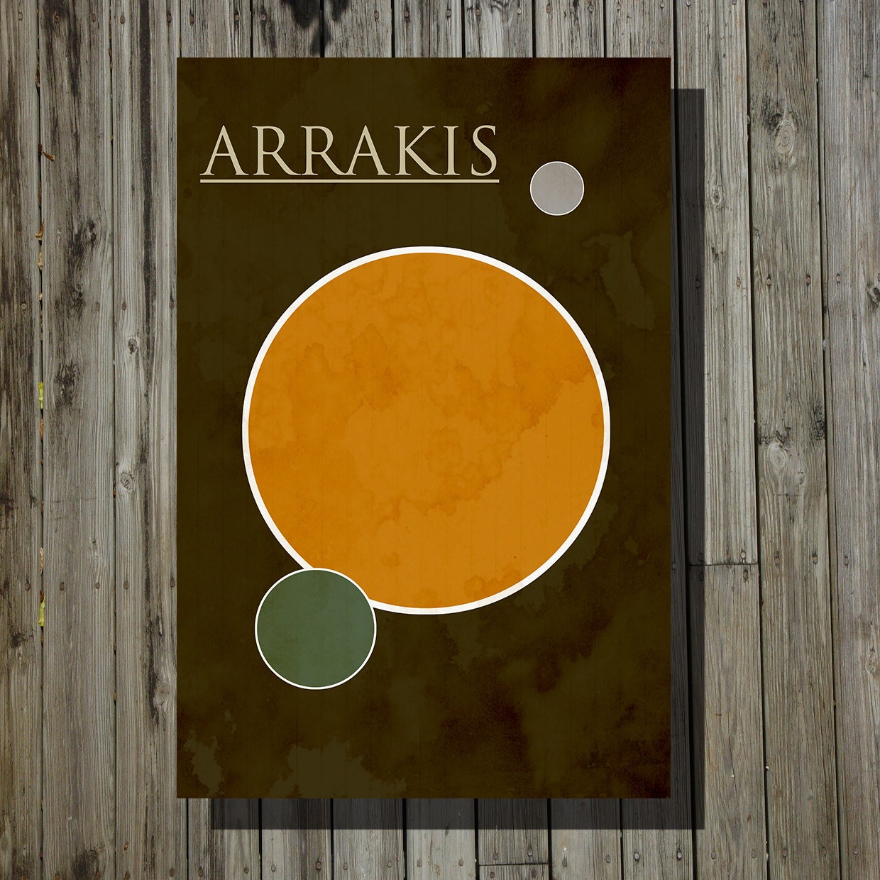 Dune Print Arrakis Poster Movie poster scifi illustration Arrakis art Size 11x17