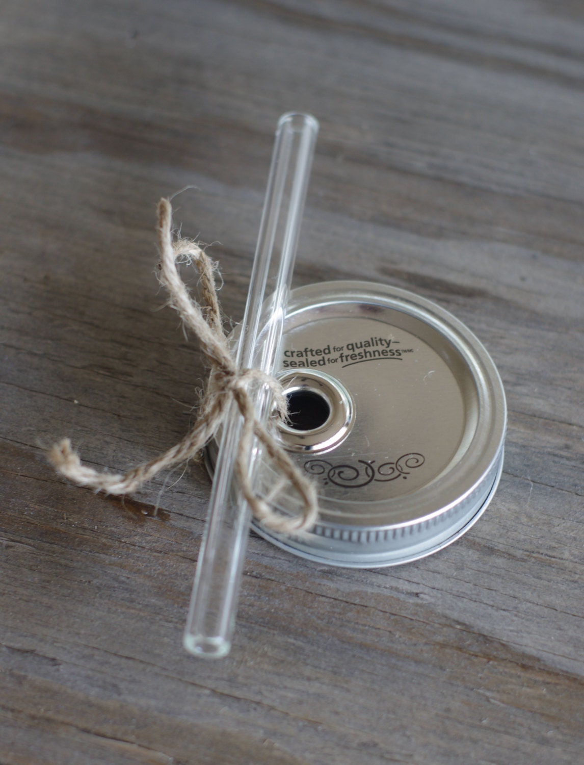 Regular Mouth Mason Jar Cup Lid with Clear Glass Straw
