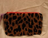 lush leopard zipper pouch