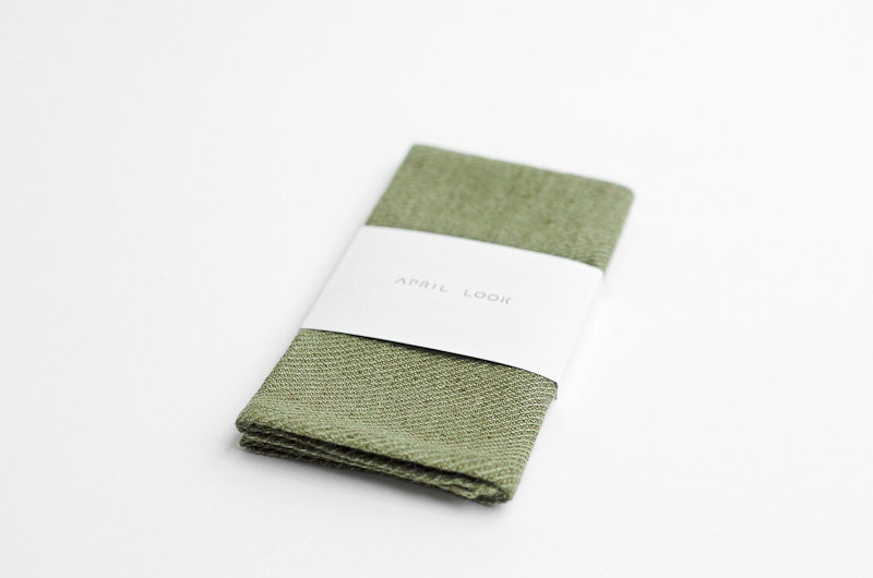 Green pocket square, olive green - APRILLOOKshop