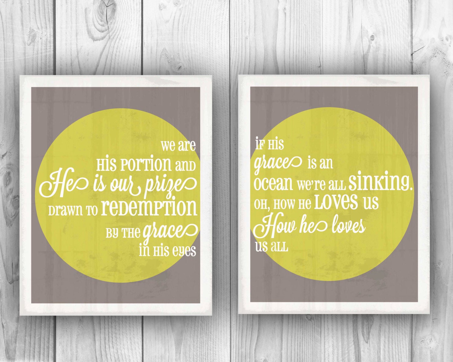 How He Loves Us David Crowder Print (8x10 set of 2)