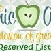 RESERVED listing for Michelle Gholar
