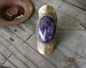Amethyst Tribal Ring