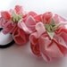 Pink flower ponytail hair tie eco-friendly floral accessory girls