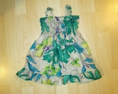 lemon lime floral girl's dress