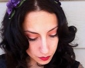 Porcelain Garden Deep Purple Headband