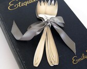 Vintage Silverplate Ice Cream Forks / Spoons - Set of Four - Rogers Bros - Silhouette - 1930s