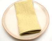 Light Green Linen Cloth Napkins, Wedding, 18 Inch, Set of Four